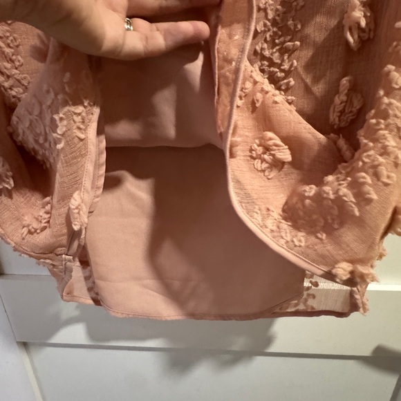 Mine Peach Textured Women's Blouse - Picture 4 of 8